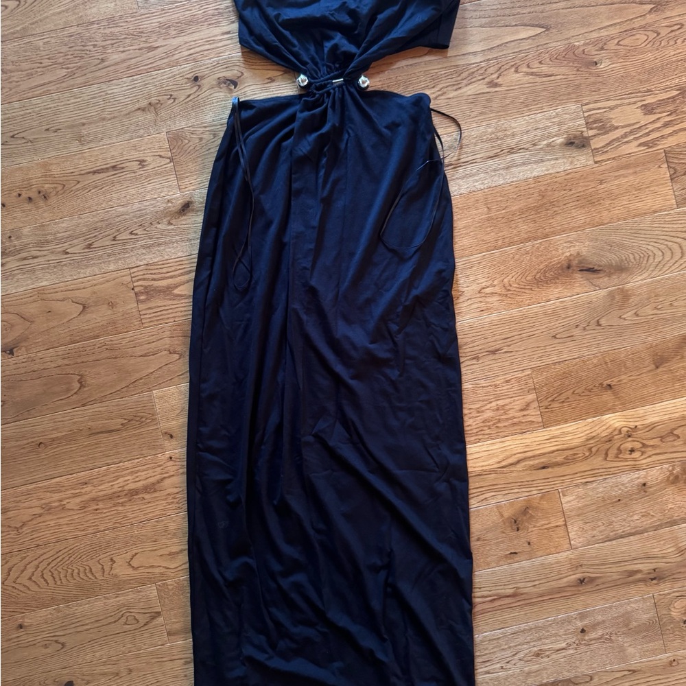 Reformation Black Amaia Midi Dress BRAND NEW